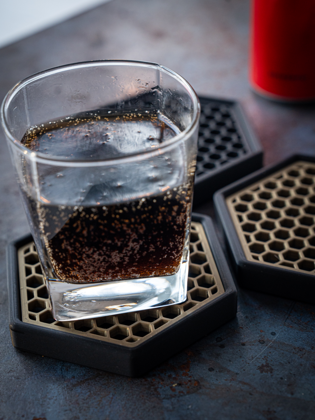 Hexagon Honeycomb Coaster – Modern Drink Coaster for Home & Office