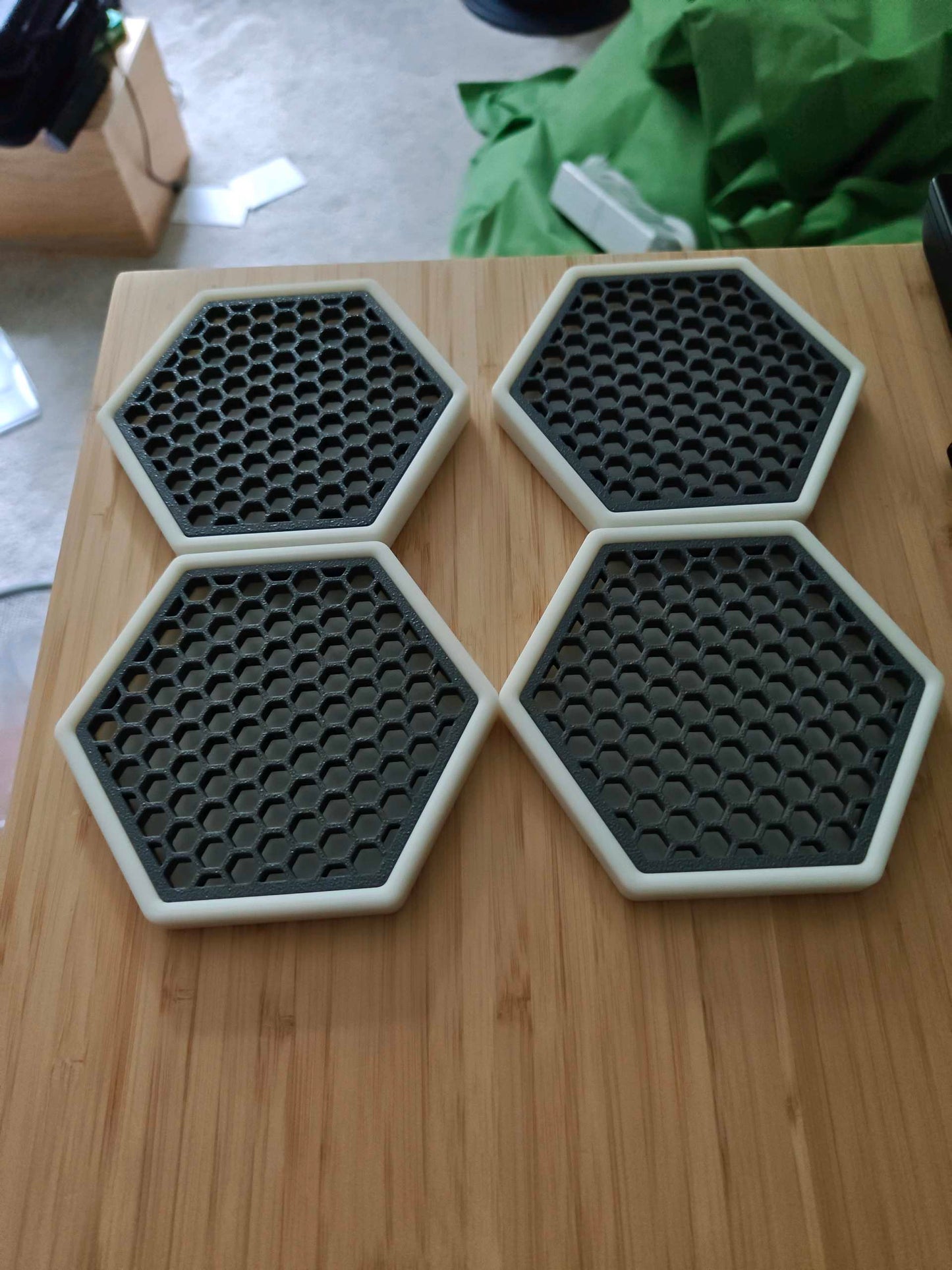Hexagon Honeycomb Coaster – Modern Drink Coaster for Home & Office
