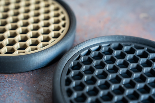 Honeycomb Coaster Set – Modern Table Coasters with Holder