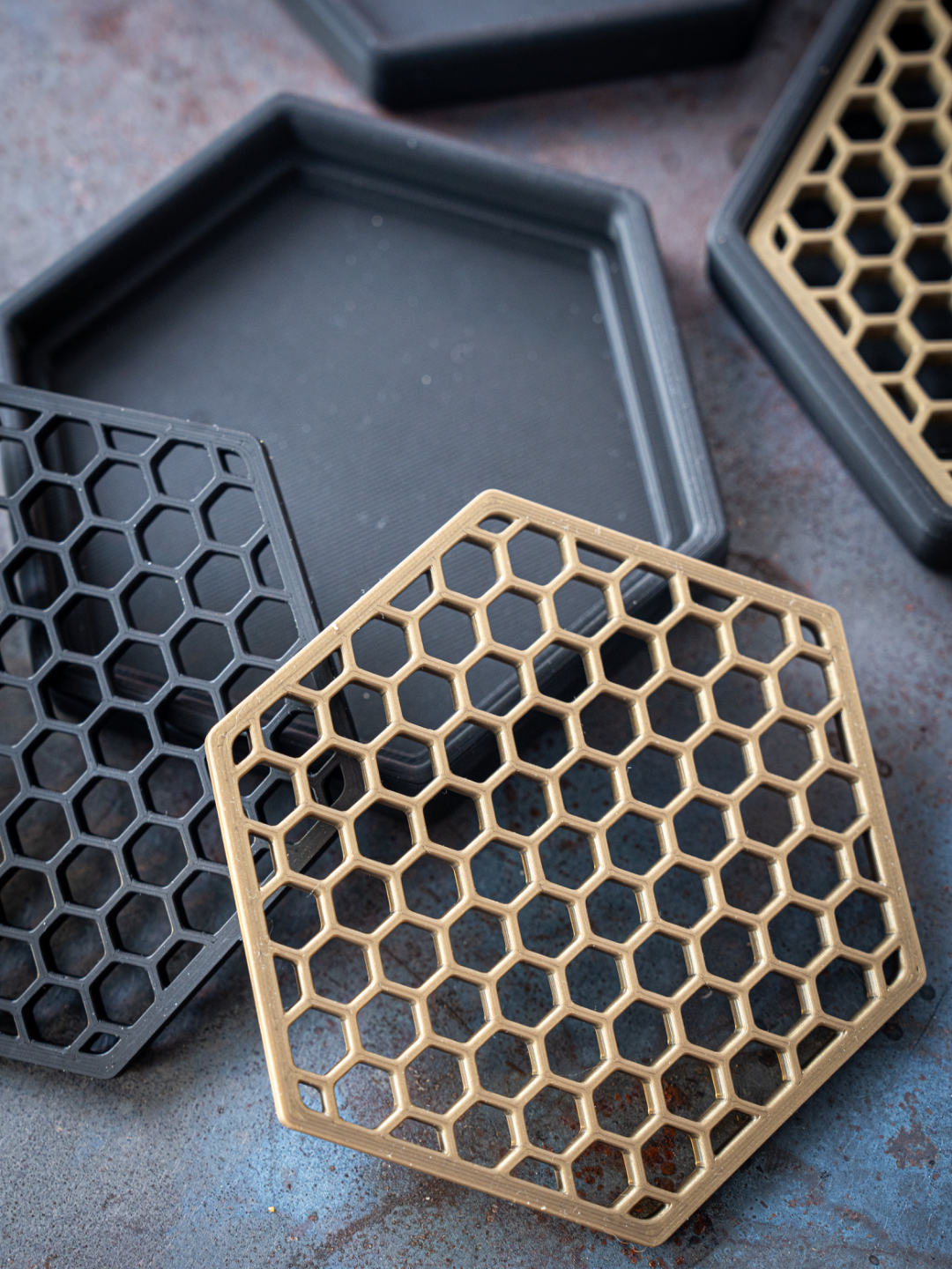 Hexagon Honeycomb Coaster – Modern Drink Coaster for Home & Office