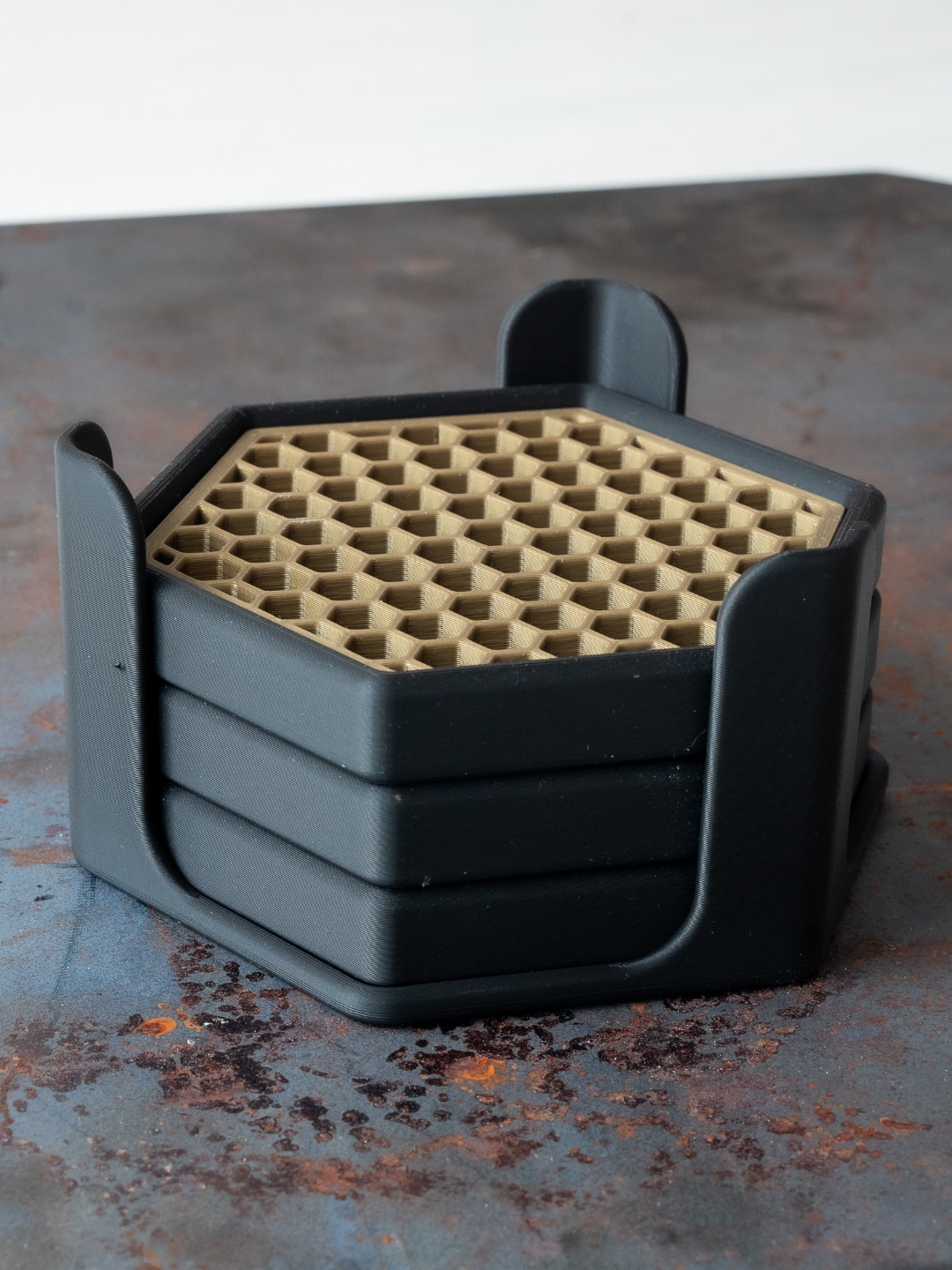 Hexagon Honeycomb Coaster – Modern Drink Coaster for Home & Office