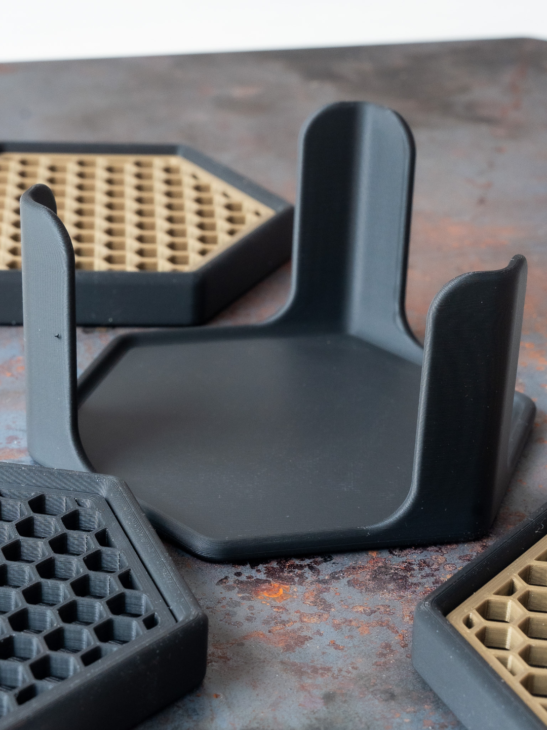 Hexagon Honeycomb Coaster – Modern Drink Coaster for Home & Office