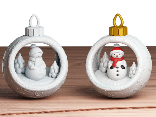 Christmas Bauble Snowman DIY Painting Kit – Paint-Your-Own Ornament for Kids & Families