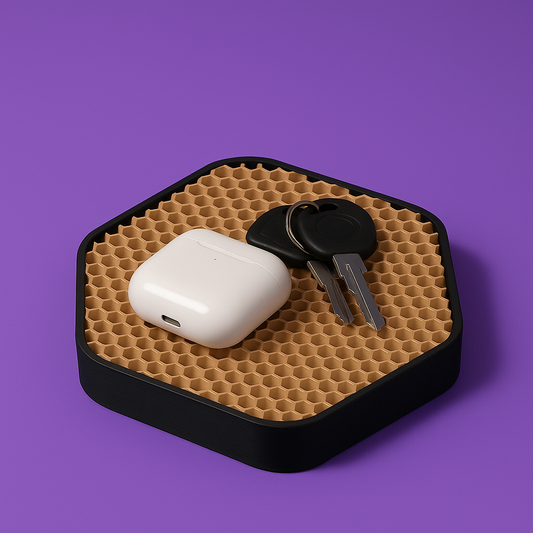 Honeycomb Tray – Modern Hexagonal Organizer for Keys, Wallet & Accessories