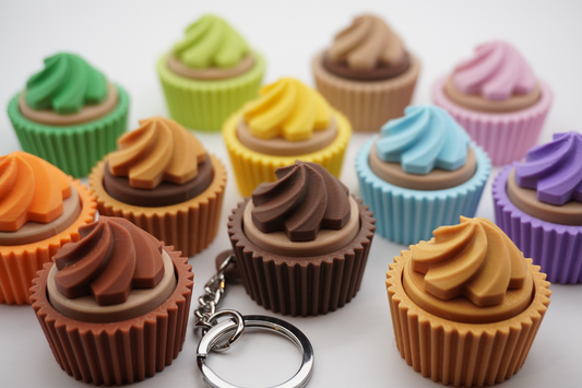 Mini Cupcake Fidget Keychain