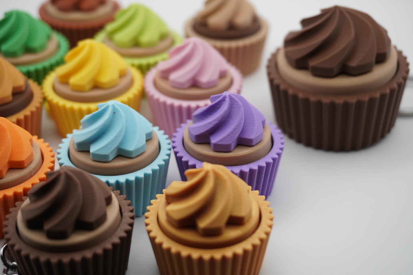 Mini Cupcake Fidget Keychain