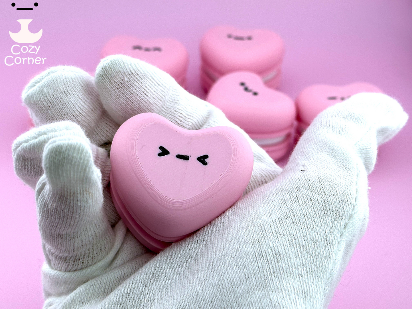 Heart Macaron Fidget Keychain