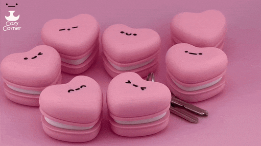 Heart Macaron Fidget Keychain