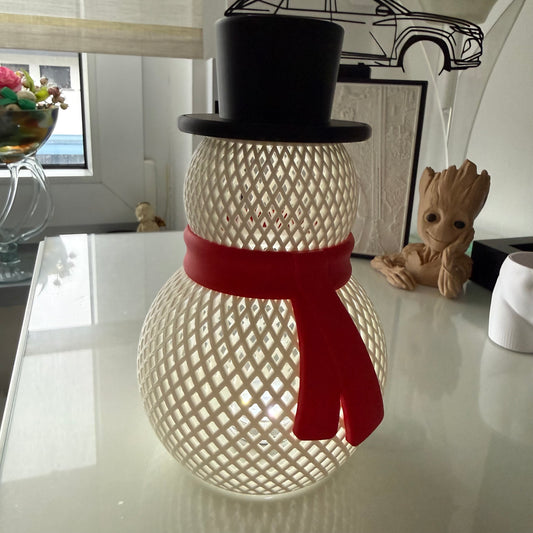 Christmas Snowman Tea Light – Festive Decorative Lantern for Warm Holiday Glow