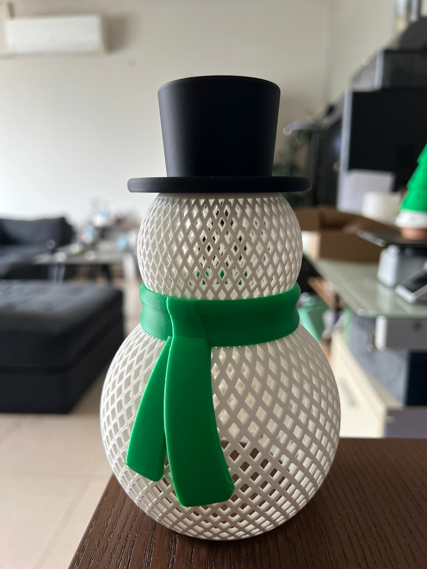 Christmas Snowman Tea Light – Festive Decorative Lantern for Warm Holiday Glow