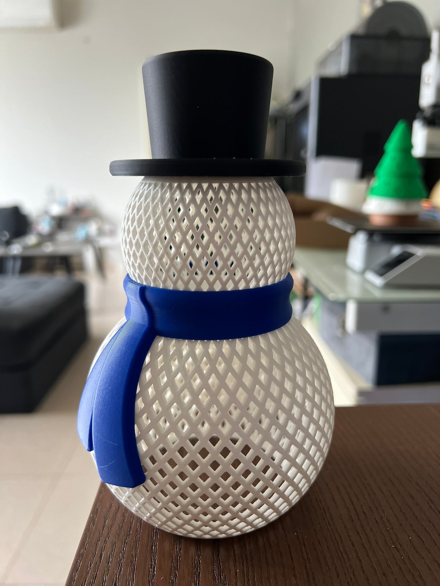 Christmas Snowman Tea Light – Festive Decorative Lantern for Warm Holiday Glow