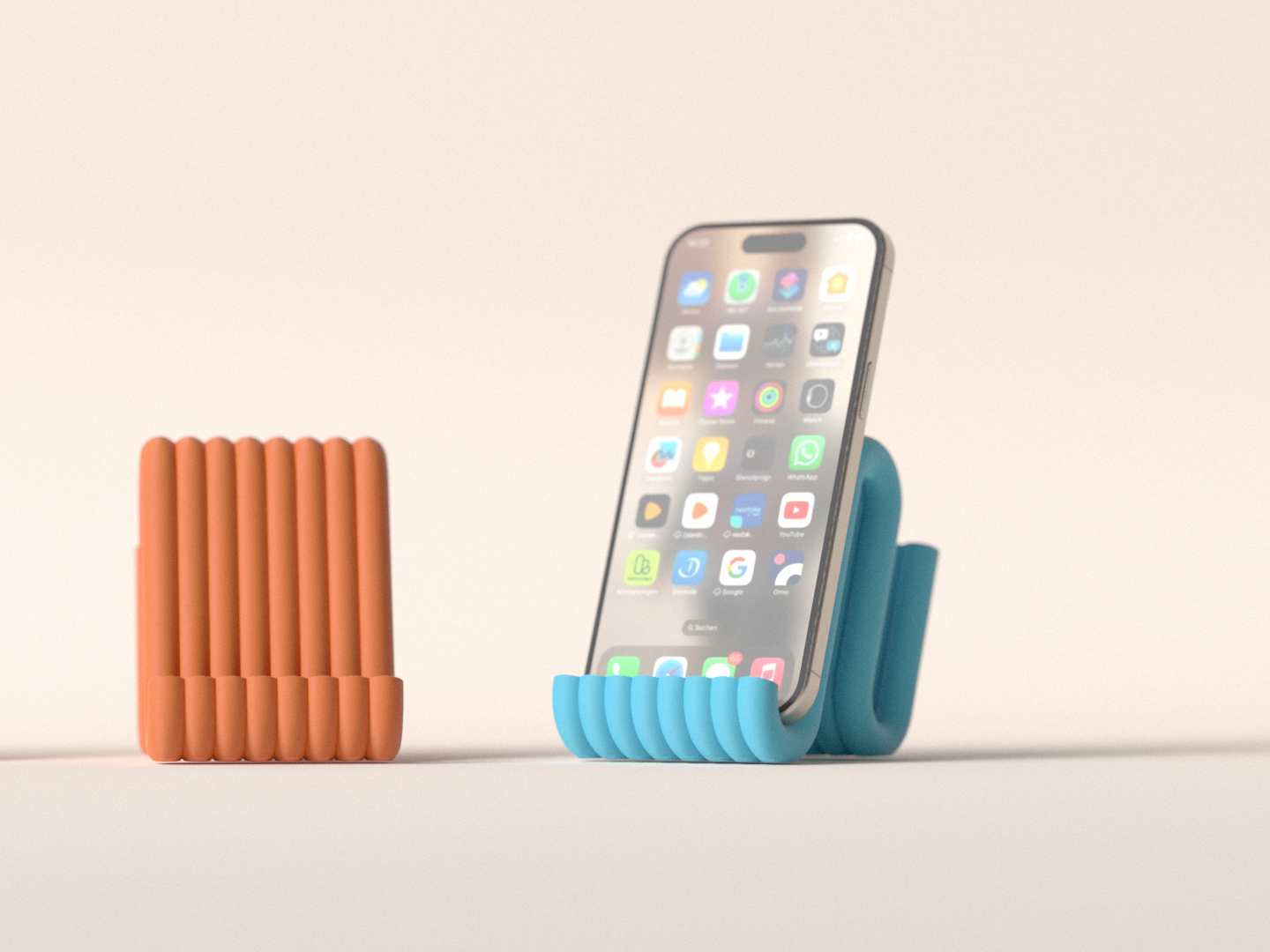 Wibble Stand – Modern Curved Phone Holder for Desk & Home