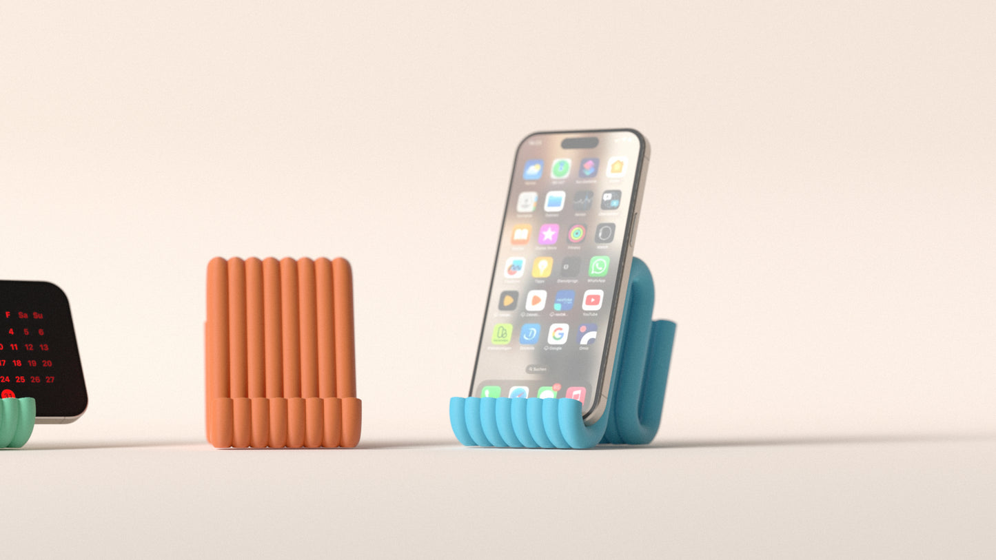 Wibble Stand – Modern Curved Phone Holder for Desk & Home
